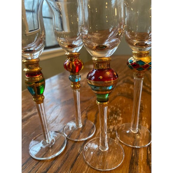 Artland Splendor Collection Handcrafted Cordial Jewel Stem Glass Set Of 4 Elegan - Picture 4 of 4